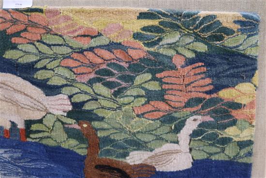 An Egyptian tapestry of ducks, rabbits and chickens